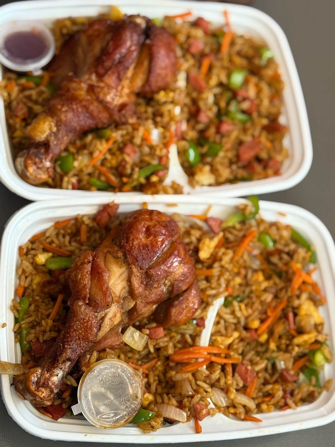 Fried rice and chicken